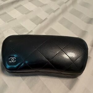 CHANEL Black Quilted Eyewear Case